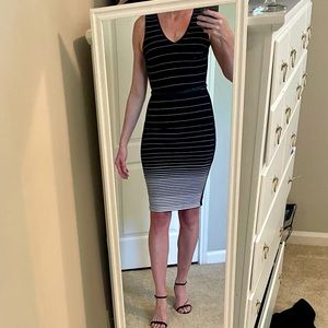 WHBM belted stripe dress